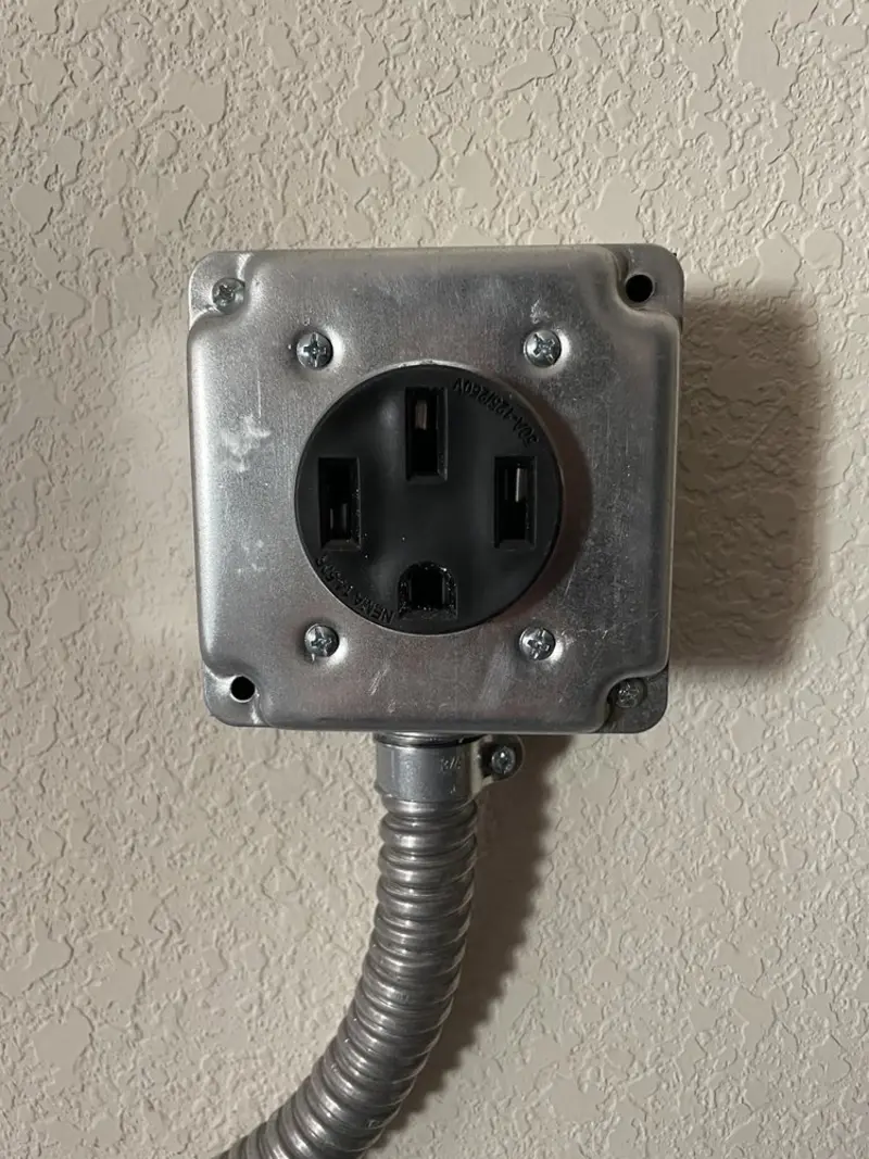 NEMA 14-50 outlet installed for Electrical Panel Upgrade in Dakota Dunes